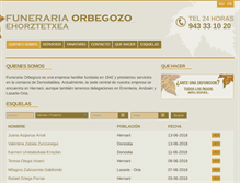 Tablet Screenshot of funerariaorbegozo.com